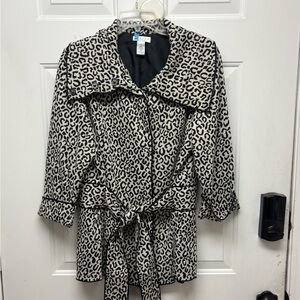 Cheetah‎ print knit jacket by tweeds